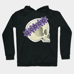 Skull wearing a flower crown Hoodie